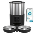 Alimentador automático para gatos e cães 5L inteligente para animais de estimação, Dispensador de alimentos com gravador de microfone Temporizador